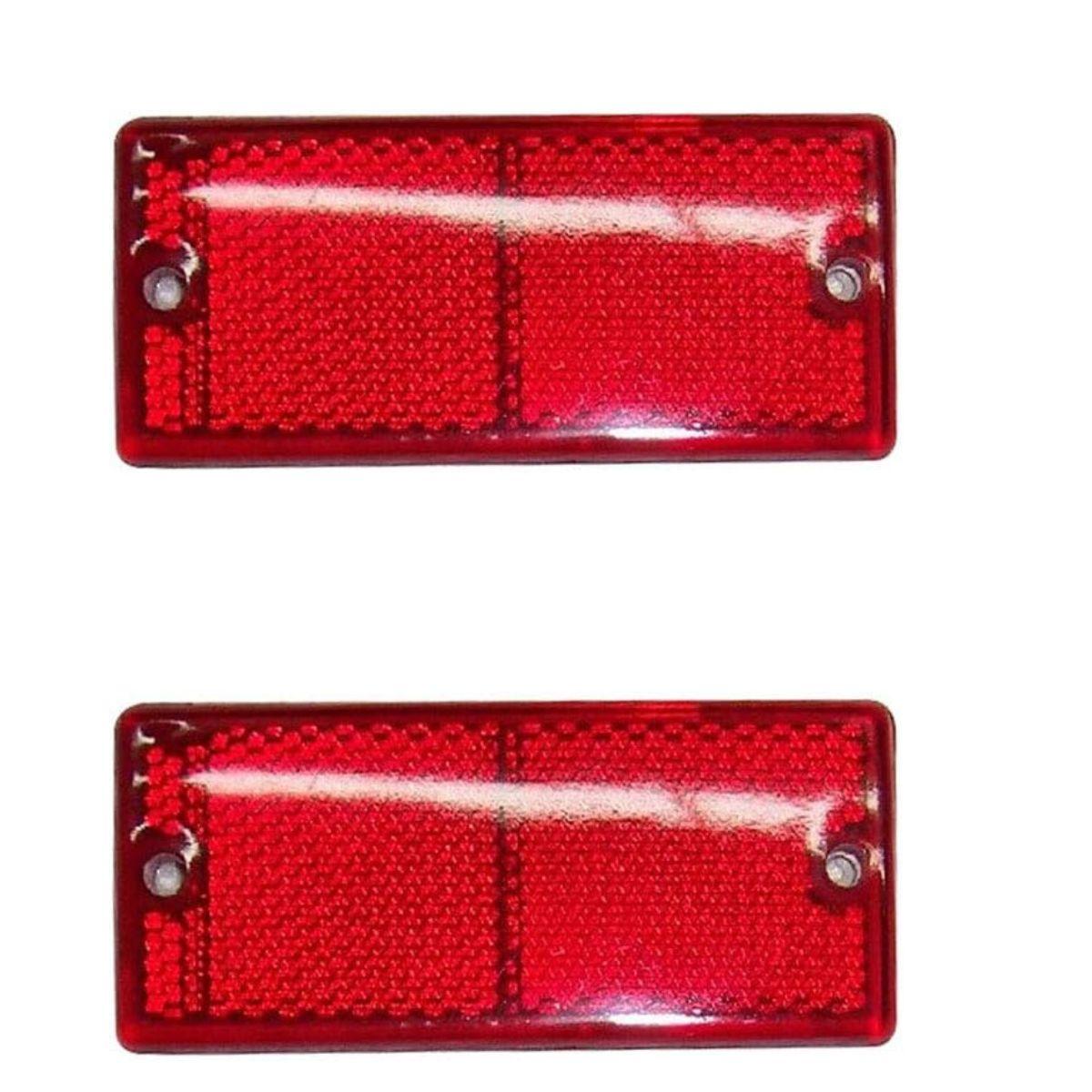 

4X Red Rear Side Marker Indicator Tail Reflector with Metal Base | 81mm Lens | Truck, Tractor, Trailer Universal Reflex Reflector красный