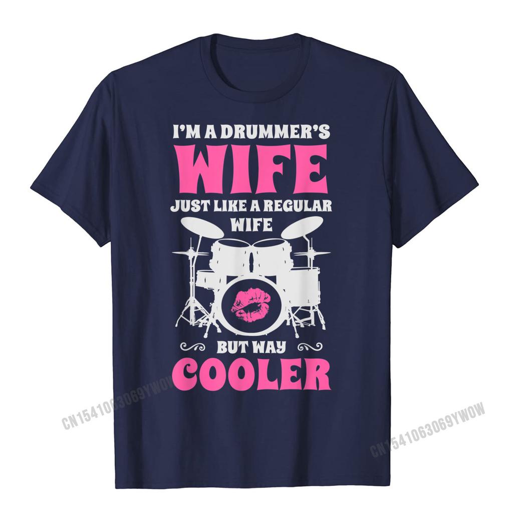Im A Drummers Wife Legrační ženy Bubeník Drumset Drumset Tričko Unisex Pohodlné Unisex tričko Grafika Bavlněné topy a trička Cool