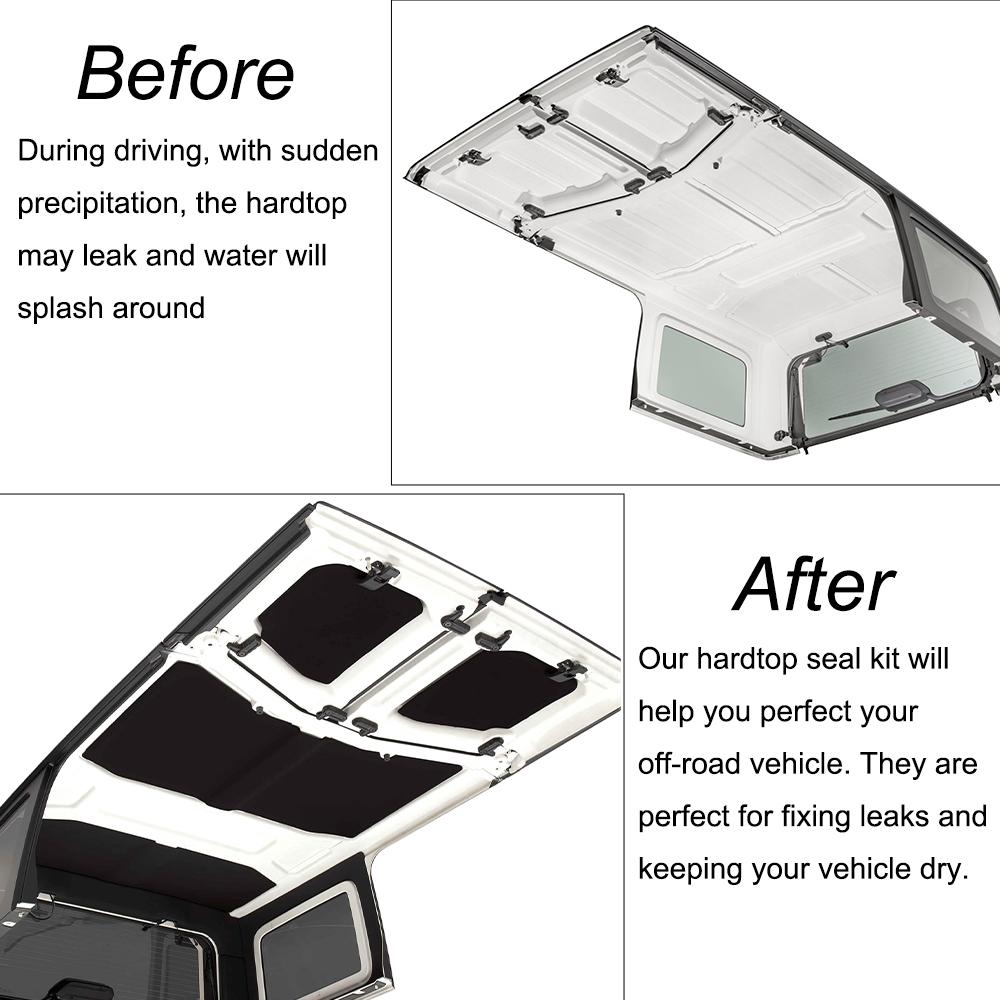 Kit Guarnizioni Tetto Rigido Auto Blocco Schiuma Tetto Riparazione Perdite Pioggia Tetto per Jeep Wrangler JL 2018-2025 2025 2025 2025 Accessori Interni