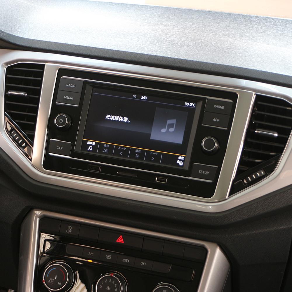 For Volkswagen VW Troc T-ROC 2018 - 2025 LHD Car Navigation Screen Frame Sticker GPS Sticker Cover Trim Accessories