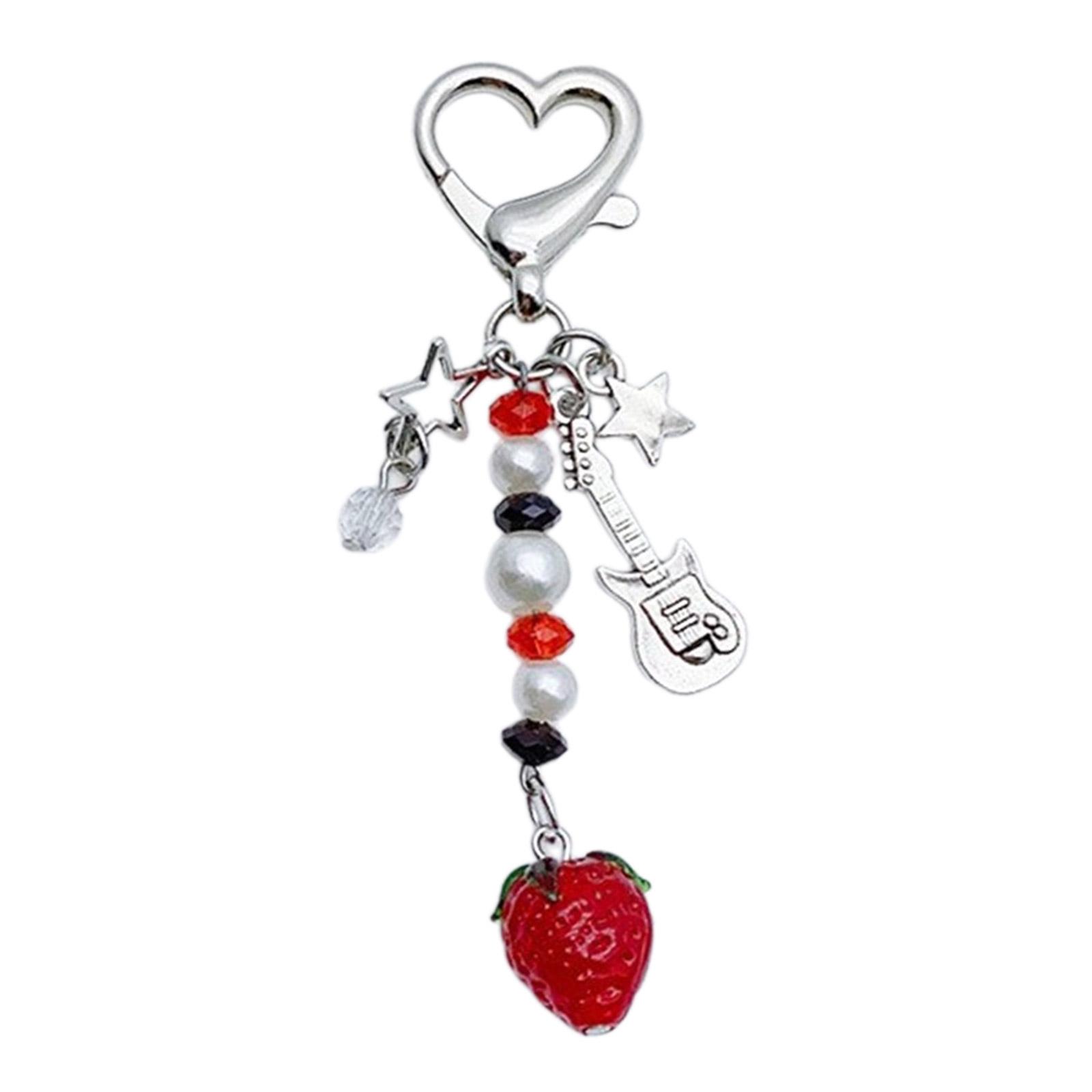

Colorful Phone Lanyard Wrist Strap Strawberry Phone Chain DIY Handmade Keychain Backpack Phone Camera Jewelry Accessory 1