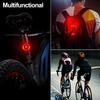 Bike Warning Tail Light Waterproof USB Rechargeable   Bright Round Rear Lights for Road Bikes