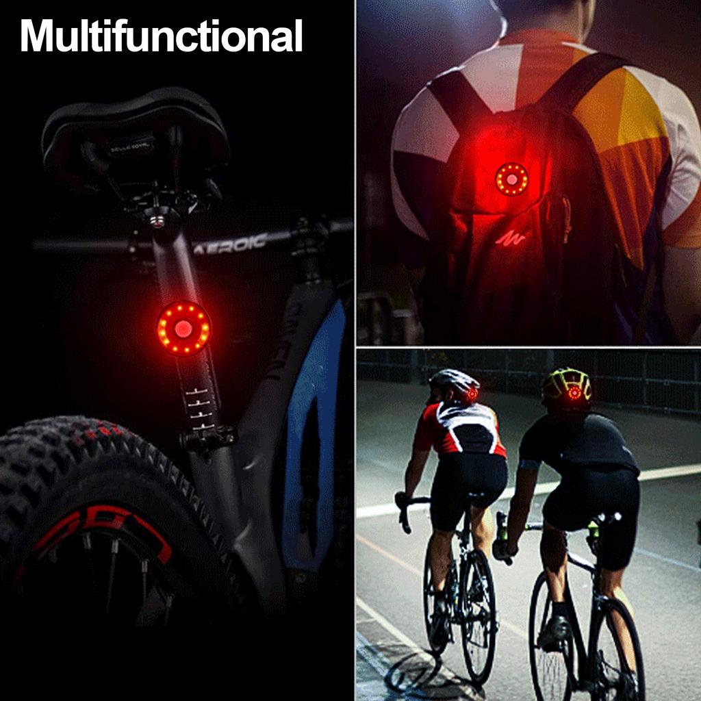 Bike Warning Tail Light Waterproof USB Rechargeable   Bright Round Rear Lights for Road Bikes