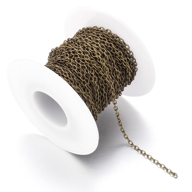 5-10 Yards/Roll High Quality Necklace Chain Bulk Cross Chains For Jewelry Making Findings DIY Necklace Bracelet Chain Materials