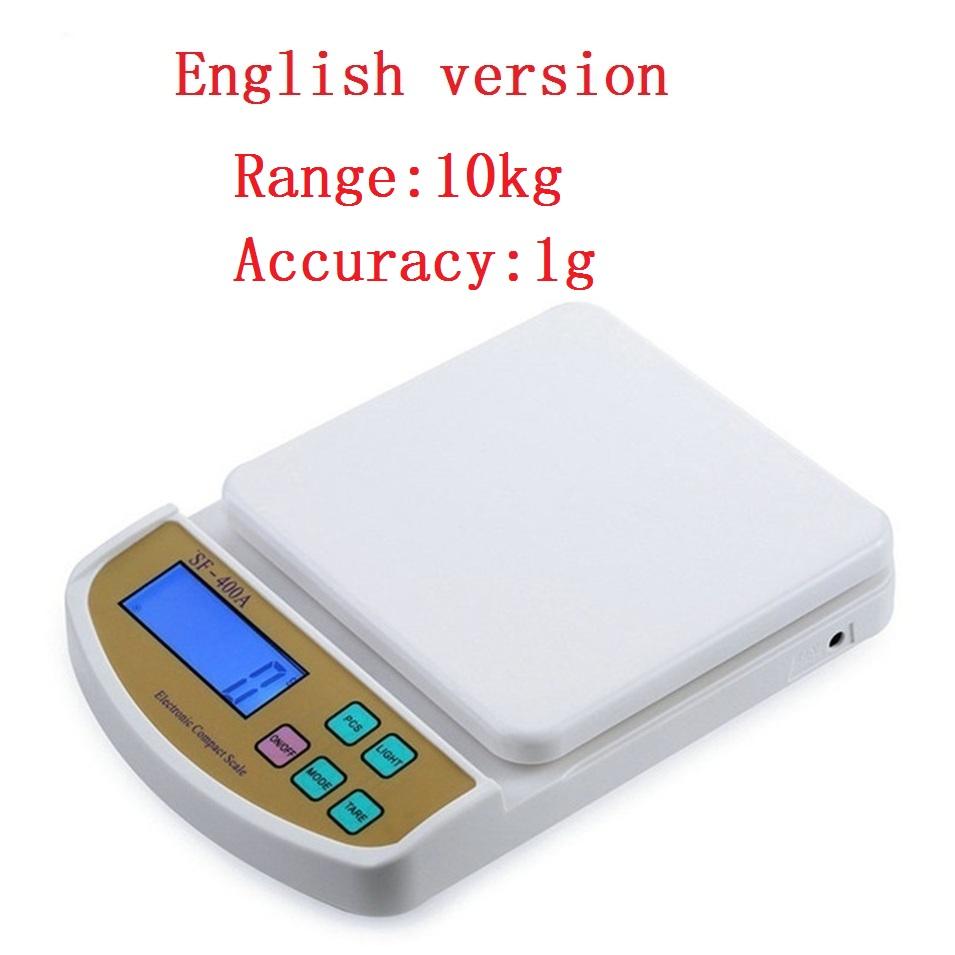 

2/5/10 кг 1 г/0,1 г Цифровые кухонные весы-либра Счетные Весовые электронные весы SF-400A Английская кнопка