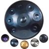 Otoye Handpan Steel Drum D Minor 58cm 432Hz/440Hz 9 Notes Professional Handpan Set with Mallets Stand Dust Cover Portable Soft Case Meditation Music