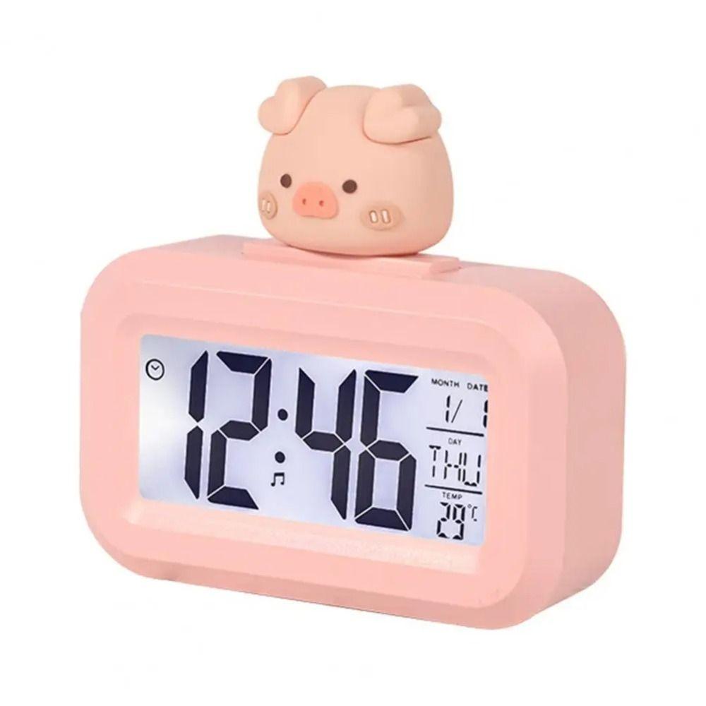 Cute Cartoon Shape Digital Clock Multifunctional Desktop Clock New Children's Electronic Clock