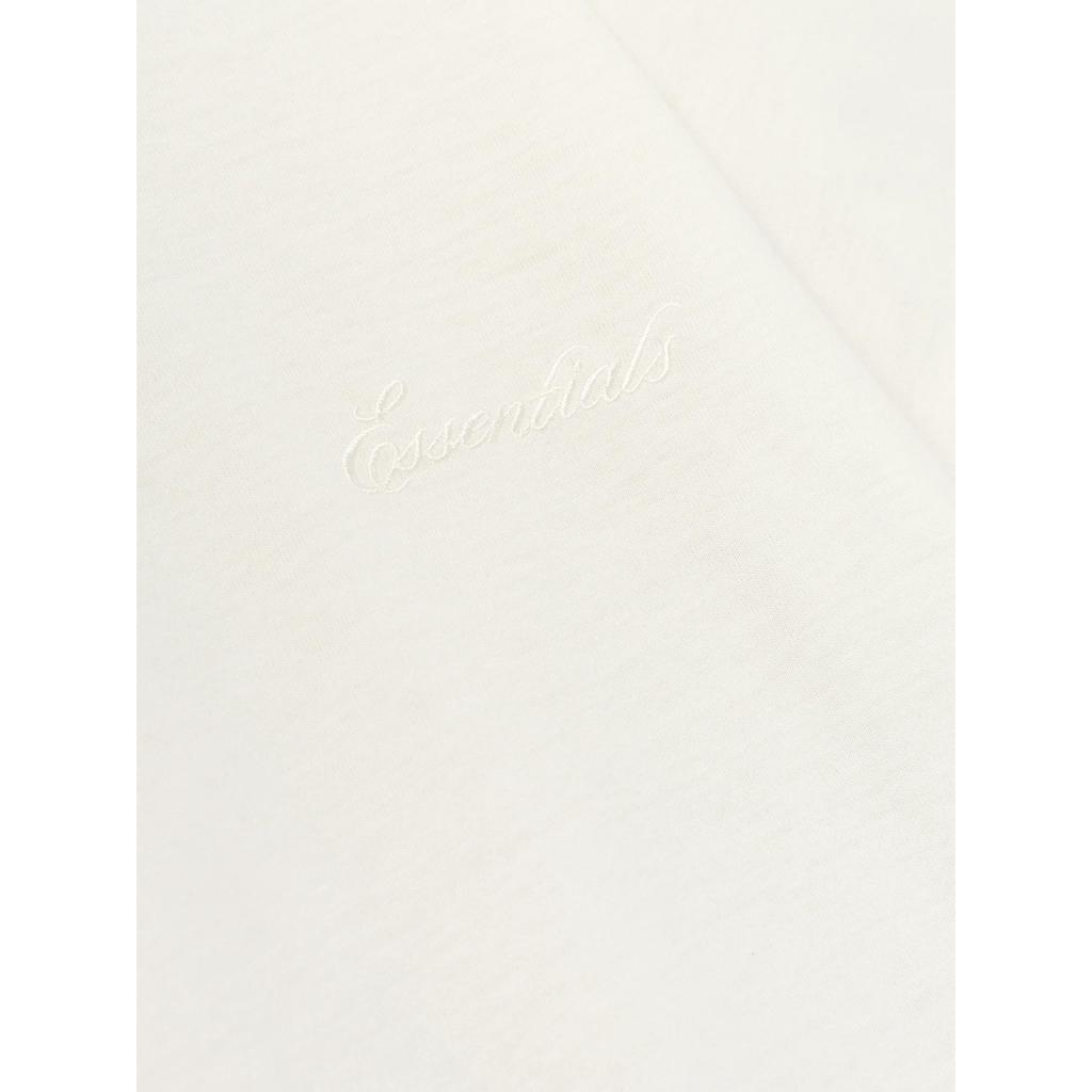 Fear of God Essentials Embroidered Classic Tee Ivory Women Tops Cream 125HO255862FW