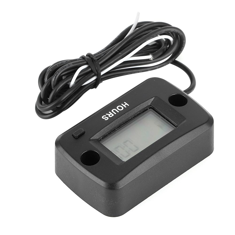 Engine Hour Meter Digital LCD Display Gauge Vibration Activated Waterproof for ATV UTV Motorcycle