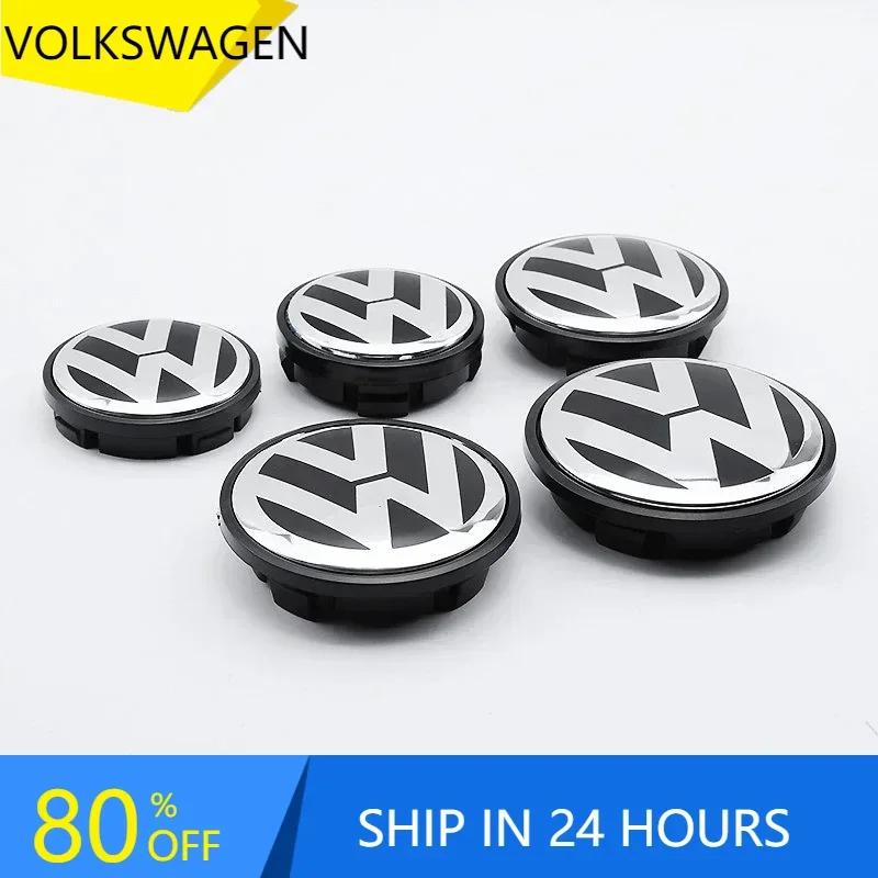 For VOLKSWAGEN VW 2025 Hot 4pcs Car Wheel Center Cover Stickers Hub Cap Auto decoration accessories For Volkswagen R Golf 4 Moti