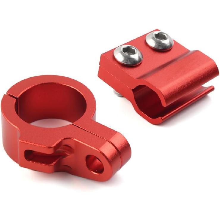 GZYF Red Motorcycle Front Brake Cable Clamp, Aluminum Brake Hose Clamp for HONDA CR80R/85R, CR125R/250R, CRF150R-450R