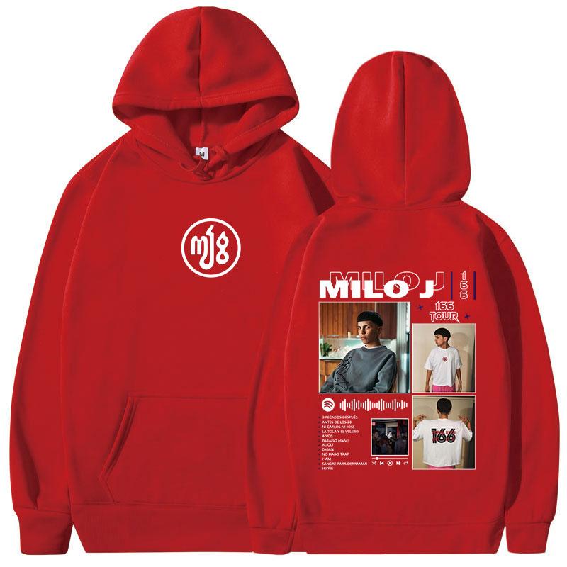 Rapper Milo J 166 Album Tour Merch Hoodies Men Women Clothing Hooded Sweatshirts Harajuku Hip Hop Oversized Pullovers Streetwear