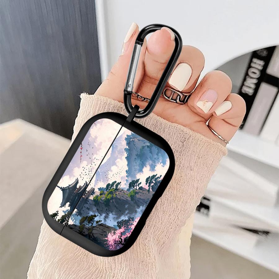 Japanese Mountain Landscape Case For Airpods 3 Pro3 1 2 Pro Pro2 4 Earphone Cases Cover