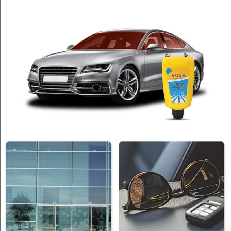 Automotive Oil Film Cleaner Emulsion Quick Effect Oil Film Cleaning Emulsion for Glass Keeps Car Window Clear & Bright