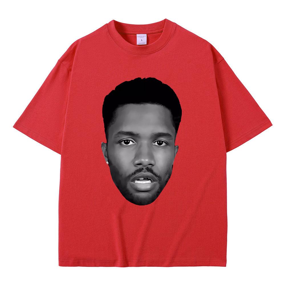 Rapper Frank Hip Hop Vintage Head Graphic Tshirt Men Ocean Fashion Cool T-shirt Blond Oversized T Shirts Men's Tops Short Sleeve