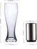 Morning Place Stylish Beer Glasses, Set of 4, Foaming, Dishwasher Safe, 500ml (Set of 4)