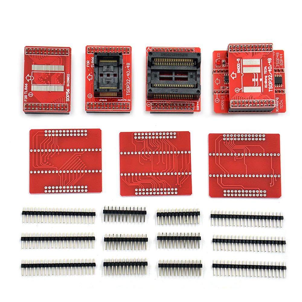 Оригинальный программатор XGECU T48 TL866-3G Поддержка 31000+ ИС для EPROM/MCU/SPI/Nor/NANDFlash/EMMC/ Тестер ИС Высокоскоростной программатор Red ADAPERS