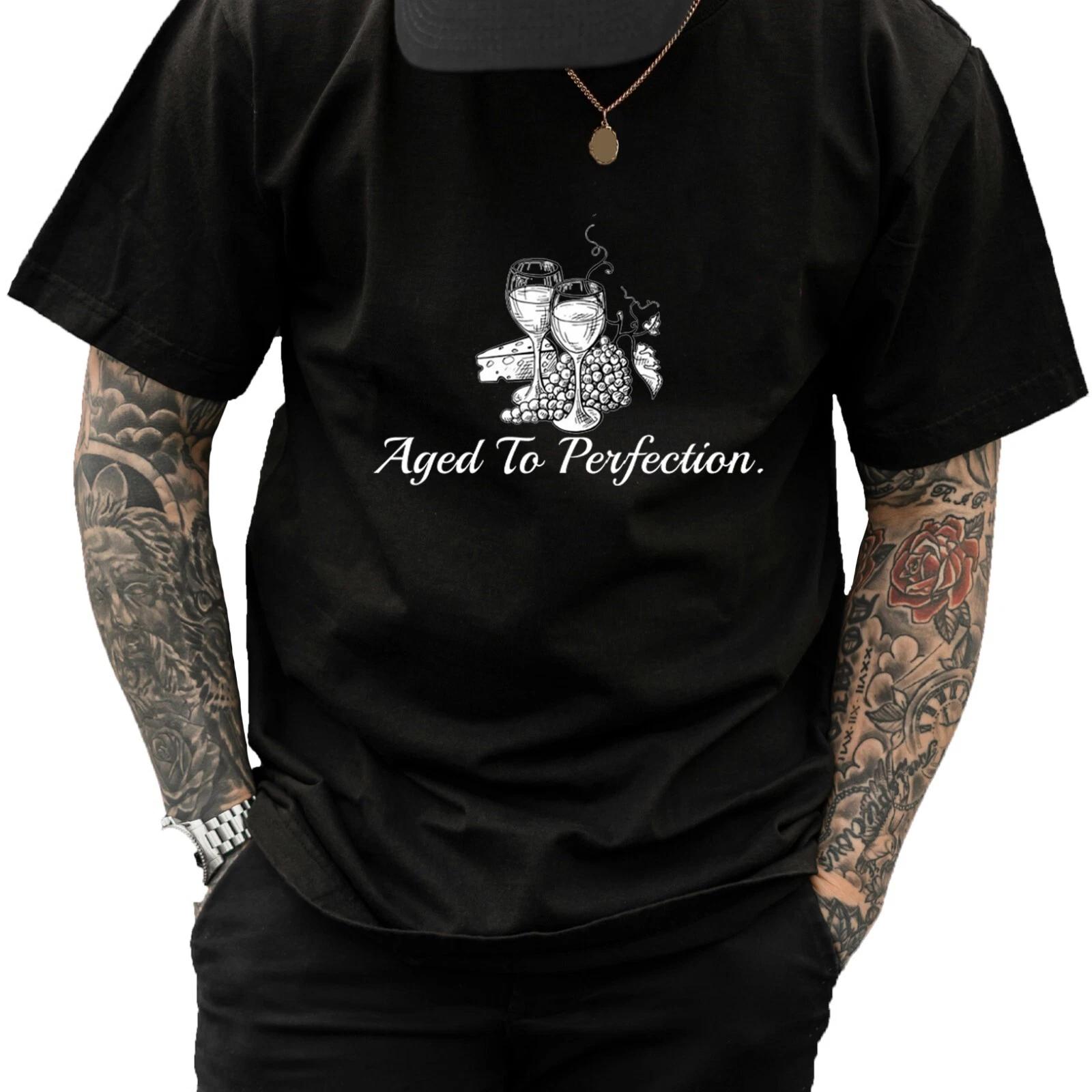 

Unisex T-Shirt - Aged To Perfection - Father s Day Novelty Gift Novelty Present L