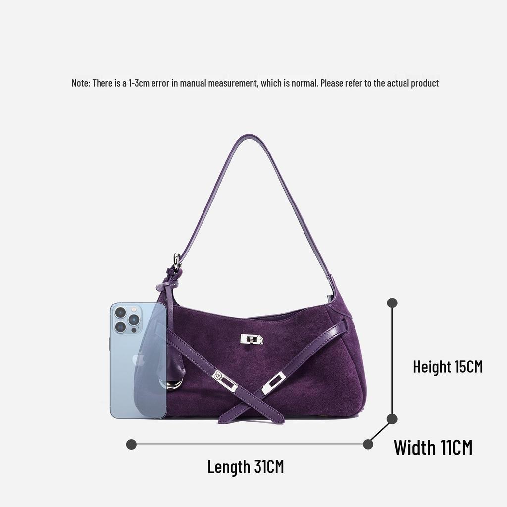 2025 Frosted Leather Women's Underarm & Crossbody Handbag - Versatile Commuter Small Square Bag