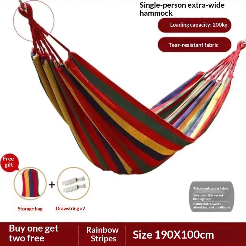 Adult Outdoor Swing, Thick Canvas Camping Hammock, Easy To Carry And Store, Making Your Outdoor Activities More Comfortable