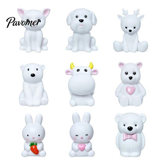 Cute Animal Night Light for Kids, Rabbit Bear Deer Cat Dog Warm Nighttime Feeding Shape LED Bedside Lamp, Soft Glow Nursery Lamp Baby Sleep Comforting