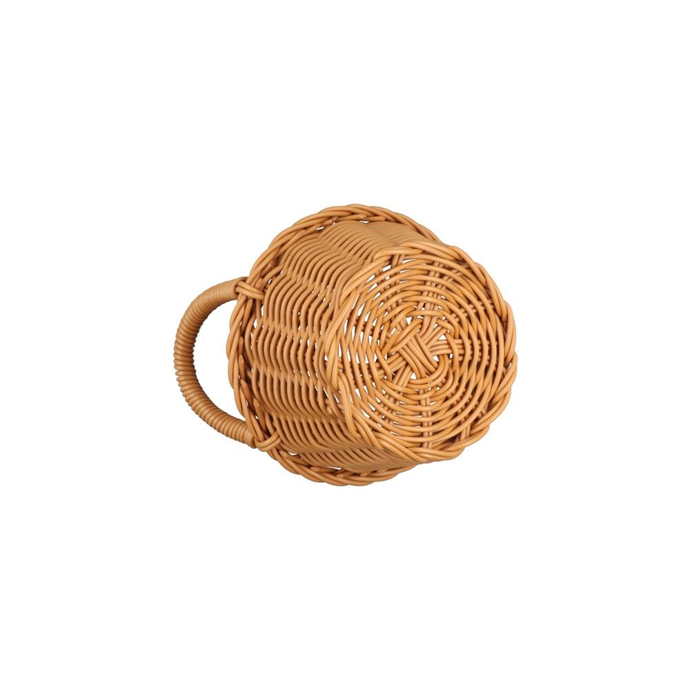 Woven Rattan Hanging Basket Hanging Wall Shelf Basket Garden Plant Baskets  Kitchen Decoration