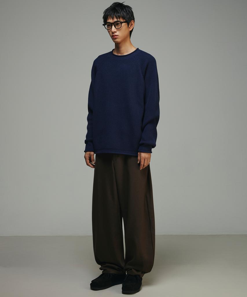 SIGNATURE Brushed Semi-Balloon Fit Slacks [Brown]