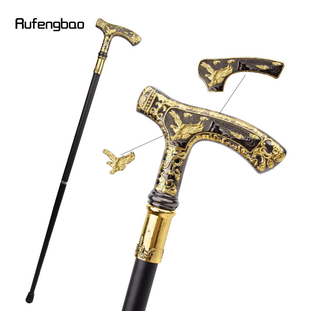 Gold Black Animal Bear Eagle Wolf Goat Deer  Walking Cane Fashion Decorative Gentleman Elegant Cosplay Cane Knob Crosier 90cm