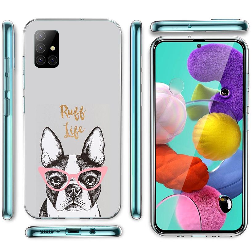 Love Pugs Cute Dog Cover Phone Case For Samsung Galaxy A12 A22 A32 A52 A72 A02S Phone Case Note 20 Ultra 10 S10 Plus A51 A71 A50