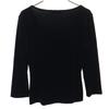FOXEY NEW YORK made in Japan 7 minutes sleeve Velor blouse 40 black Women Used