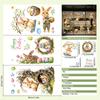 Easter Rabbit Egg Basket Static Window Sticker Self Adhesive Glass Showcase Decor