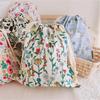 Portable Organizer for Underwear Socks Bra Cotton Makeup Bag Travel Drawstring Bags Ins Flower Print Clothes Cosmetic Bags
