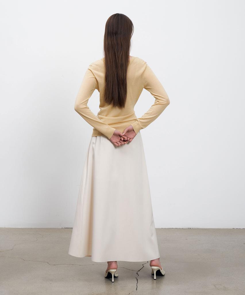 Rene J Pleated Flair Long Skirt