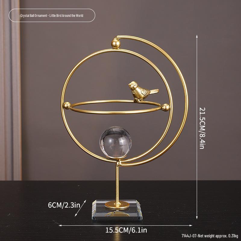 Golden Light Luxury Resin Handicrafts Collection: Ornaments for Office, Living Room, Wine & TV Cabinets