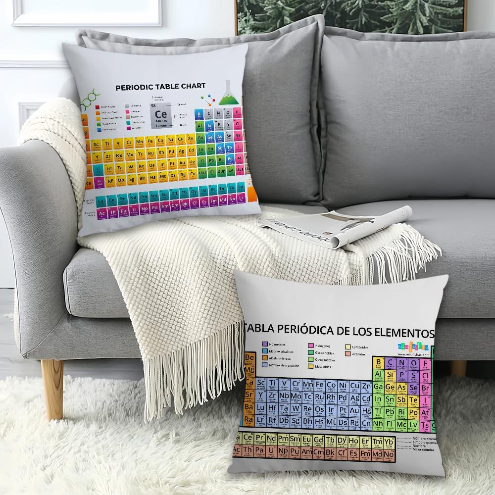 Periodic Table of the Elements Pillow Case Office Cushions Suitable For Sofa Car Bedroom Decorative Cushion Cover