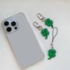 Grünes vierblättriges Kleeblatt Handy-Anhänger-Riemen Auto-Schlüsselanhänger Anhänger Mode-Taschen-Dekoration Lanyard Geldbörsen-Zubehör