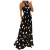 Wish Bohemian Lace Up Sleeveless Digital Printing Colorful Dress