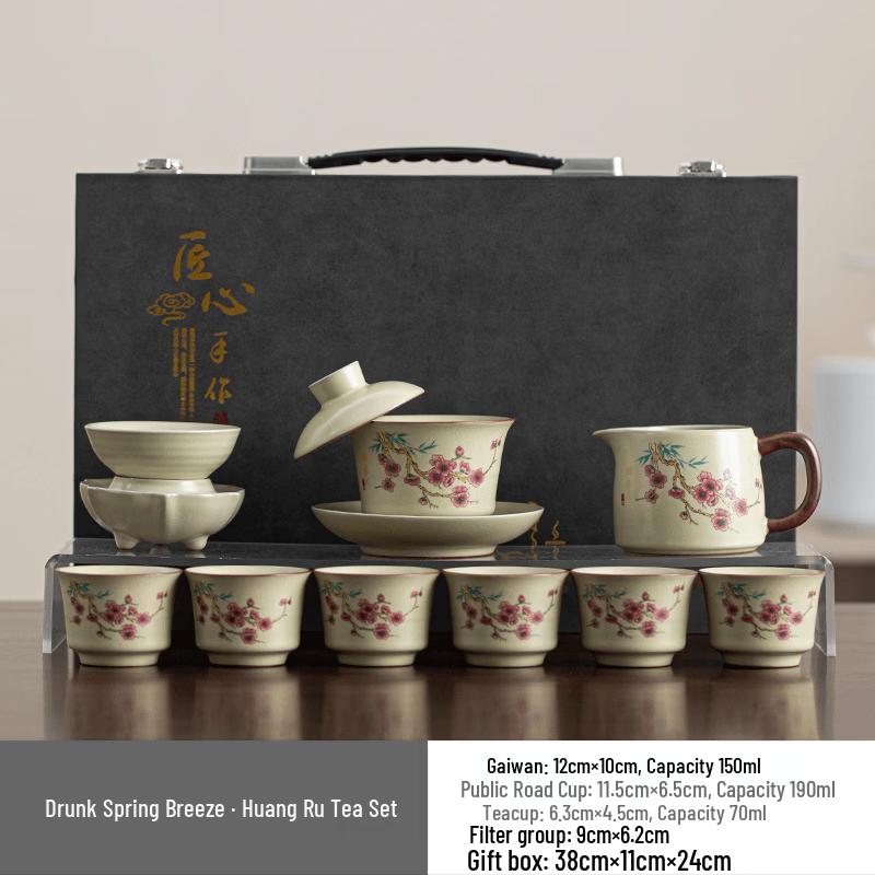 Ru Kiln Kung Fu Tea Set with Hovering Gaiwan