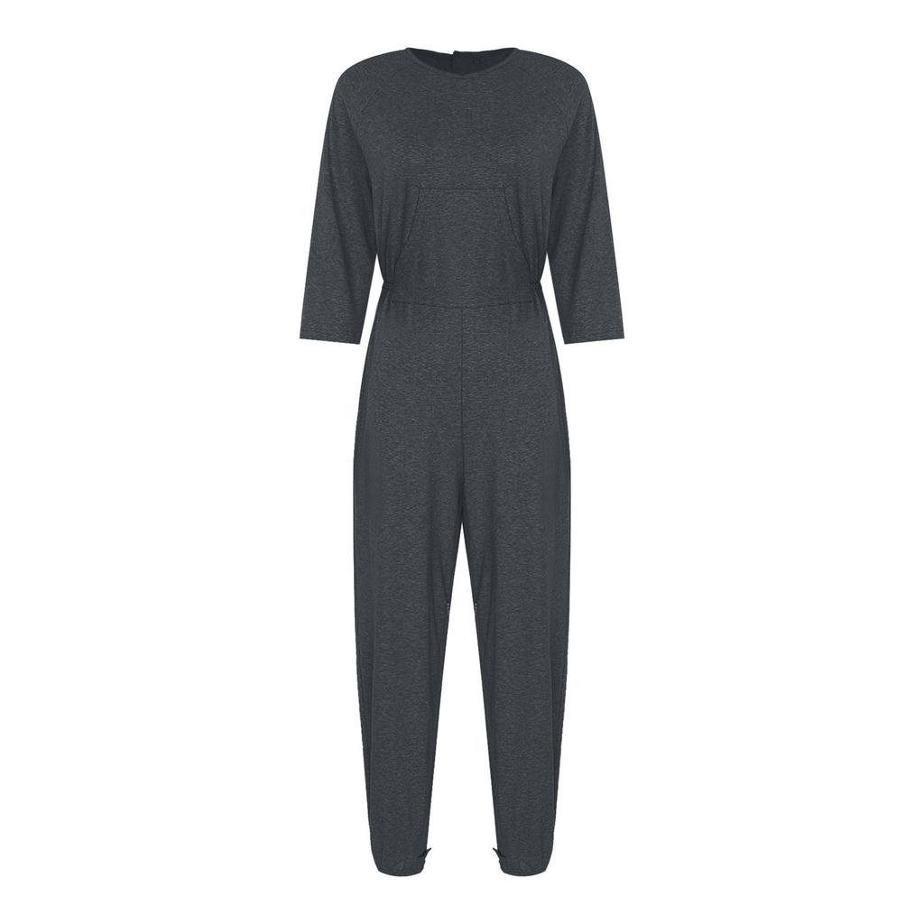 Womens Elderly Anti Strip Adaptive Jumpsuit Back Legs Double End Zip Long Sleeve Long Pants Nursing Rompers
