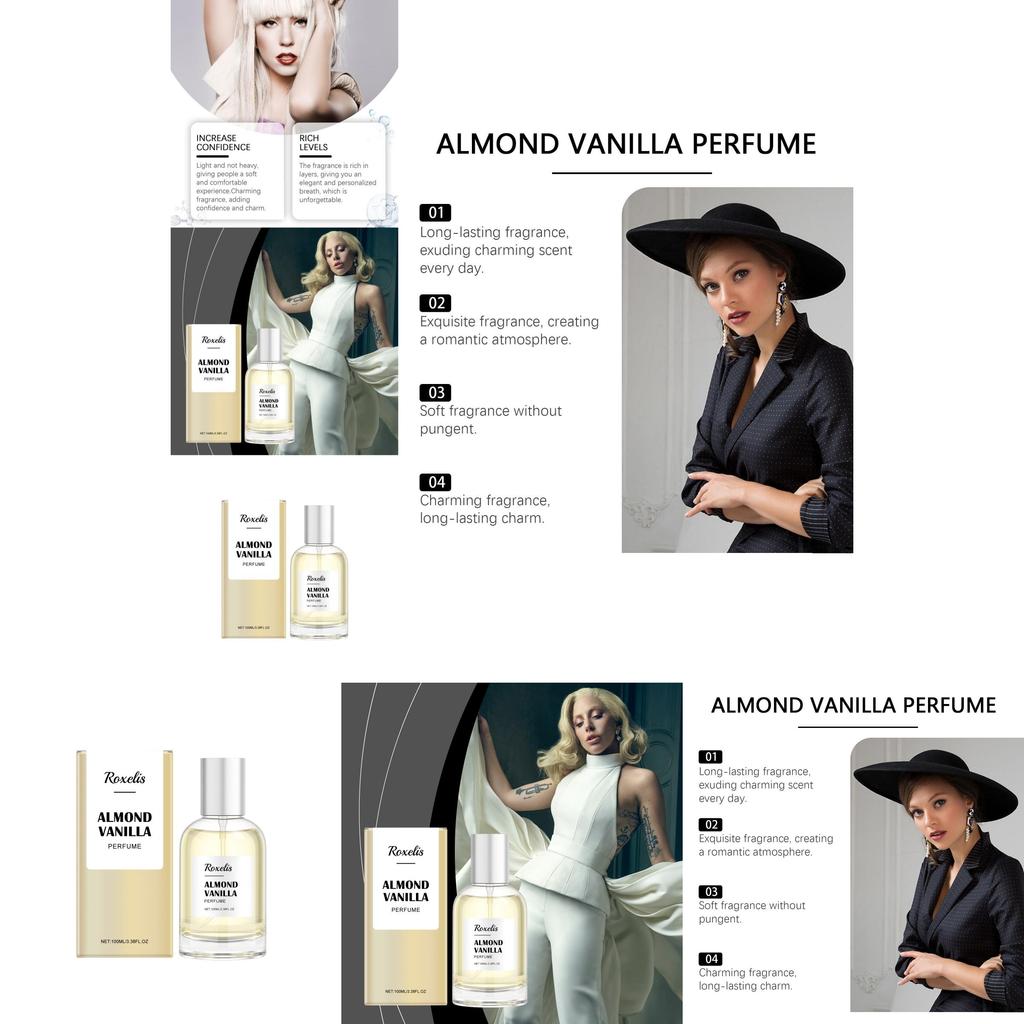 Elegant Vanilla Fragrance Perfume With Almond Sweetness For Lasting Allure