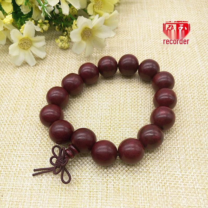 Red Rosewood Prayer Beads Bracelet - Clearance Special