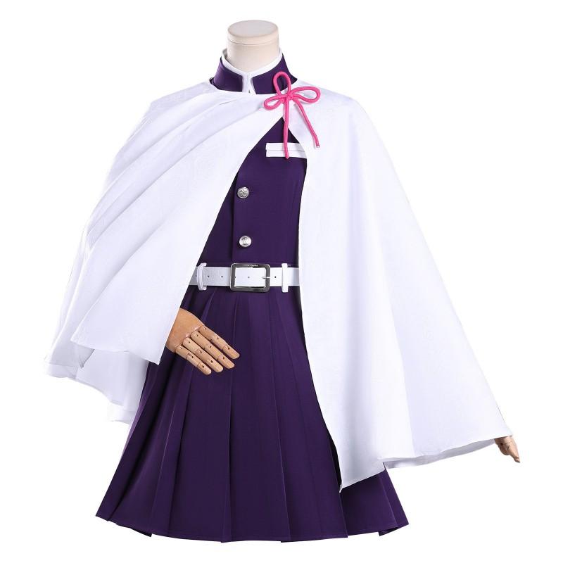 Demon Slayer Tsuyuri Kanao Cosplay Costume Wig Set Anime Game Role Play Outfit