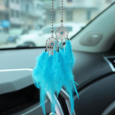 Dream Catcher Car Pendant Feather Mirror Pendant Home Decor Ornaments Car Interior Accessories Dream Catcher Feather Car Pendant