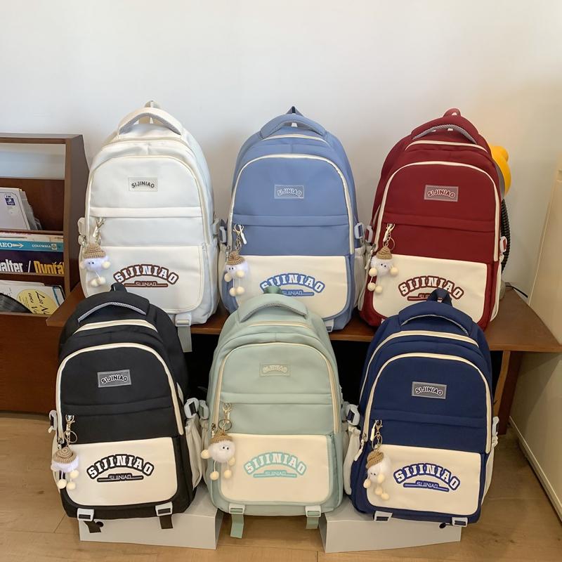 Рюкзак для школьников средней школы с цветными блоками — фото 8