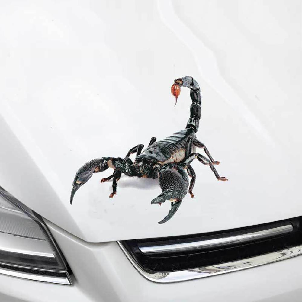 3D Spider Gecko Scorpions Wall Sticker of Animals Vinyl Wall Decal for Home Cars Auto Motorcycle Cover Scratches Decor