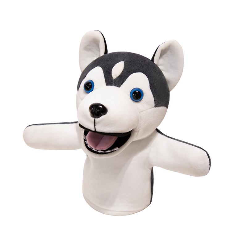 Cute Animal Dog Hand Puppet Plush Toy Kindergarten Story Interactive Props Parent-child Game Glove Doll
