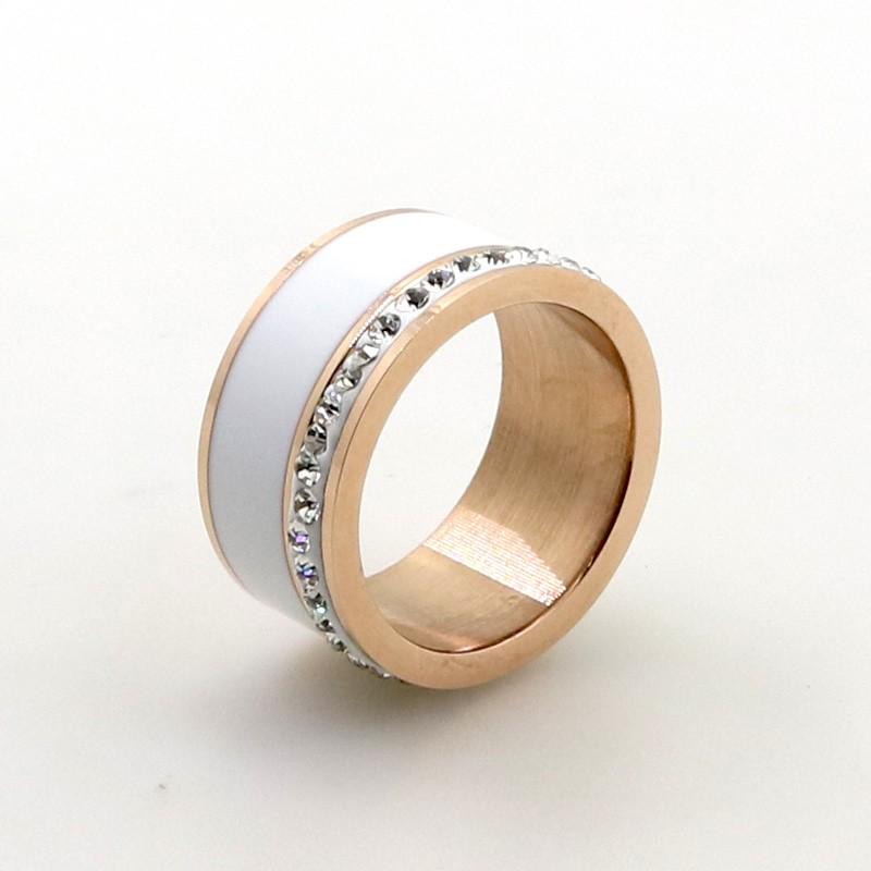 

MSX Роскошные черно-белые керамические кольца Женская мода Кольца обещания любви Обручальные свадебные кольца из нержавеющей стали для женщин 10