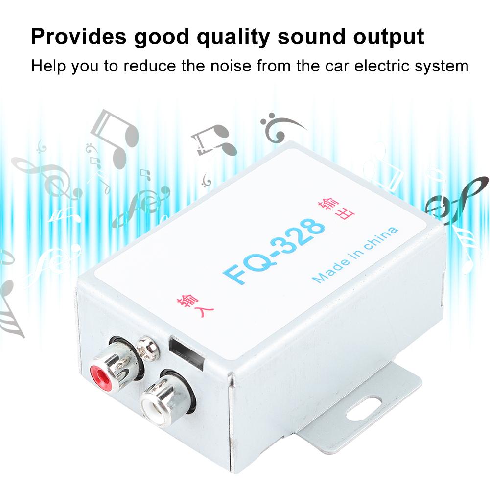 Filtro Audio Stereo per Auto 12V Riduttore di Rumore Isolamento Acustico Alte Prestazioni per Amplificatore Altoparlante