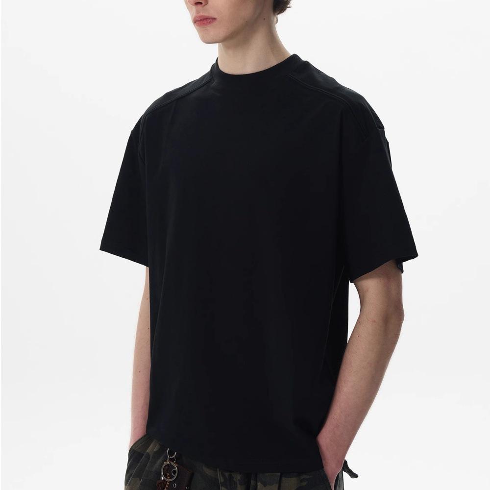 Unisex Minimalist Retro Deconstructed Short Sleeve T-Shirt - Loose Fit Casual Top