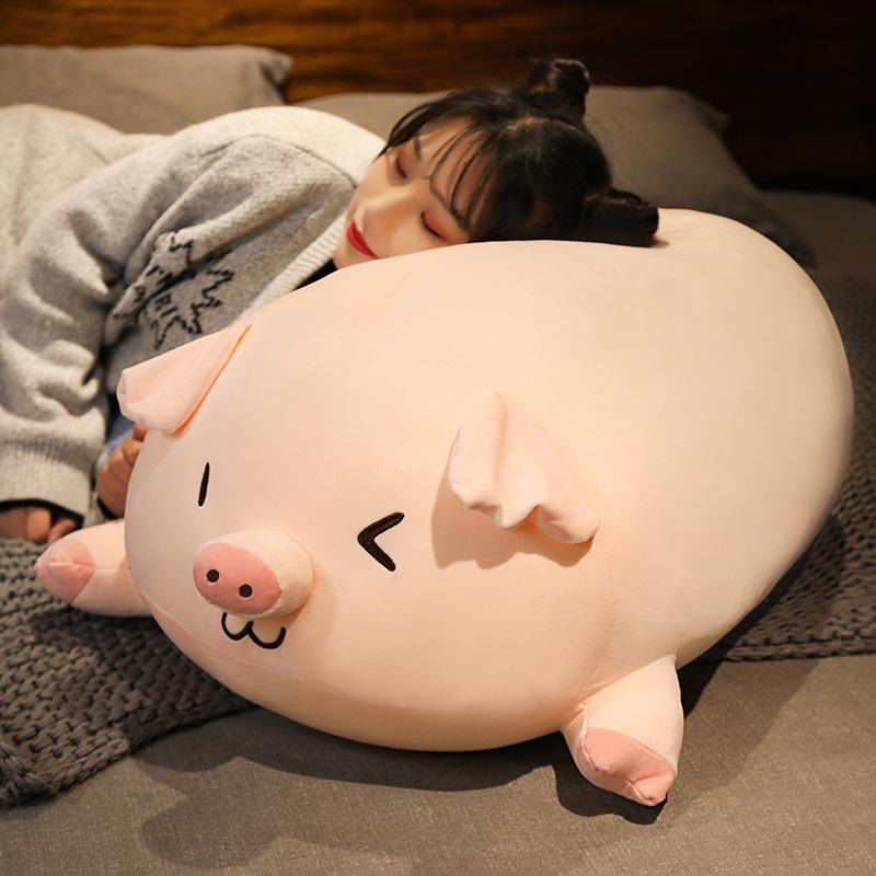 Chubby Pig Throw Pillow Cute Piglet Doll Plush Toy Bedroom Cushion Children's Sleeping Pin Leg Girl Pillow